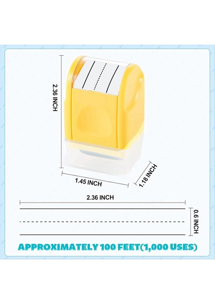 El Yazısı Çizgileri Damga Silindir - 2 Adet Kesikli El Yazısı Hatları Uygulama Silindiri Damgası Kendi Mürekkepli Çizgi Haddeleme Damgaları (Yurt Dışından) fırsatları