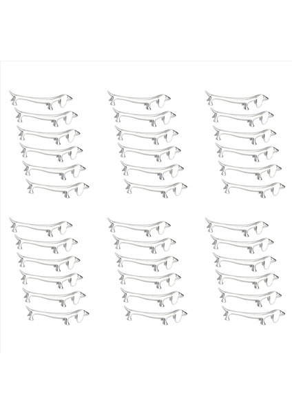 36 Pcs Yemek Çubukları Dinlenme Küçük Köpek Çubukları Tutucu Dachshund Çinko Alaşım Çatal Stand Kaşık Sofra Rafı Tutucu Aracı (Yurt Dışından)