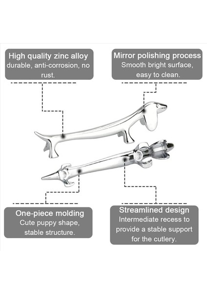 36 Pcs Yemek Çubukları Dinlenme Küçük Köpek Çubukları Tutucu Dachshund Çinko Alaşım Çatal Stand Kaşık Sofra Rafı Tutucu Aracı (Yurt Dışından) fiyatları