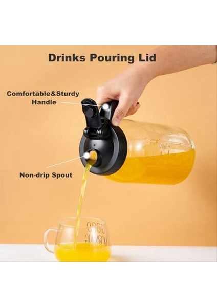 Geniş Ağız Mason Kavanozları Spour Spout Kapaklar Geniş Ağız Mason Kavanozları Sürahi Flip Cap Hava Geçirmez Tutamak Kapağı Sızıntı Kanıtı Conta Kapağı B (Yurt Dışından) fırsatları