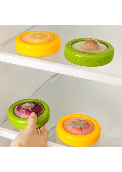 Taze Için Silikon Gıda Depolama Kapları - Avokado Limon Domates Kaleci Mutfak Aksesuarları ve Gadgets Sarı (Yurt Dışından) indirimleri