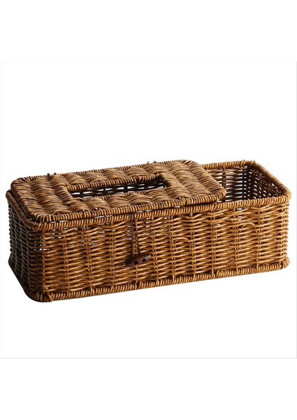 Kağıt Tutucu Dispenser Retro Tarz Kağıt Depolama Rafı Doku Kutusu Ofis Otel Tuvalet Oturma Odası Ev Taşıma L (Yurt Dışından)