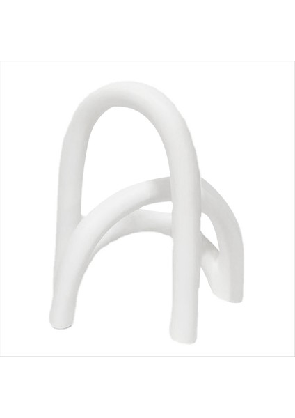 Modern Minimalist Geometrik Sanat Hattı Ark Dekor Reçine El Sanatları Düzensiz Alışveriş Merkezi Oturma Odası Masaüstü Süs-Beyaz (Yurt Dışından)