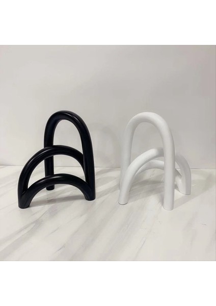 Modern Minimalist Geometrik Sanat Hattı Ark Dekor Reçine El Sanatları Düzensiz Alışveriş Merkezi Oturma Odası Masaüstü Süs-Beyaz (Yurt Dışından) modelleri