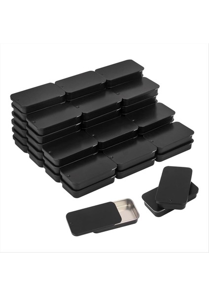 50PCS 2 36X1 3x0 43 Inç Üst Teneke Kapları Kaydırın Kalay Kutu Kabı Küçük Öğeler Için Kapaklı Saklama Kutuları (Yurt Dışından)