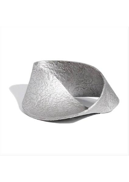 Gümüş Yüzük Heykel Heykeli Geometrik Metal Süs Ev Dekorasyon Aksesuarları Minyatürler Figürler Ekran Öğe Hediyesi (Yurt Dışından)