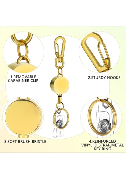 3 Pcs Metal Geri Çekilebilir Rozet Makarası Ağır Dereceli Geri Çekilebilir Anahtar Teyp Zinciri Karabin Keychain Kemer Kipi Kimlik Rozeti Tutucu (Yurt Dışından) modelleri