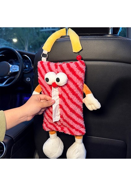 Sevimli Araba Doku Tutucu - Araba Arka Koltuk Doku Tutucu Peluş Karikatür Hayvan Doku Depolama Tutucu Asma Doku Kutusu B (Yurt Dışından) fırsatları