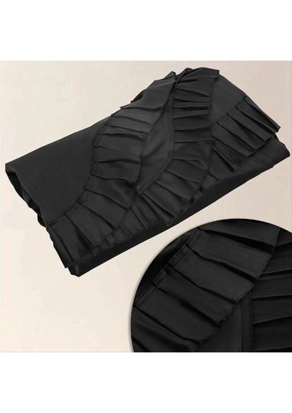 Piyano Kapağı Fırfırlı Kenar Tam Sargı Piyano Toz Kapağı 3D Piyano Güneş Kremi Kapağı Siyah (Yurt Dışından) modelleri