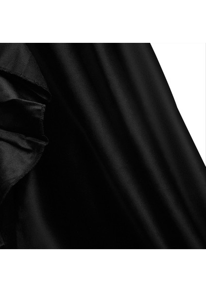 Piyano Kapağı Fırfırlı Kenar Tam Sargı Piyano Toz Kapağı 3D Piyano Güneş Kremi Kapağı Siyah (Yurt Dışından) fırsatları