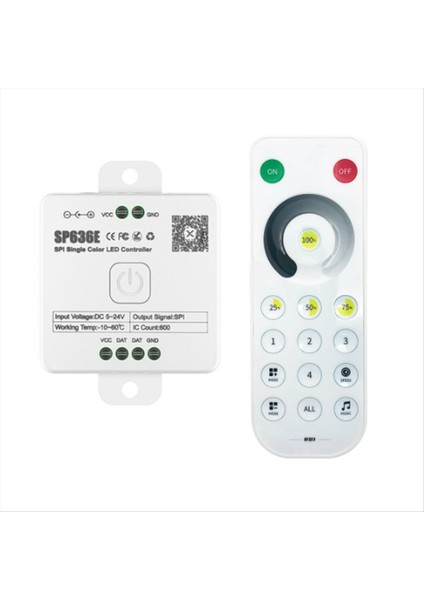 ve SP636E Spı DC5-24V Monokrom Denetleyicisi Uzaktan Kumanda Desteği 2 4g Touch Uzaktan Kumanda (Yurt Dışından)