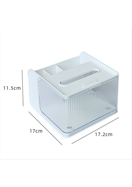 Masaüstü Oturma Odası Çok Fonksiyonlu Doku Kutusu Masaüstü Kağıt Kutusu Depolama Kutusu Cep Telefon Raf Banyo Kutusu Beyaz (Yurt Dışından) fiyatları