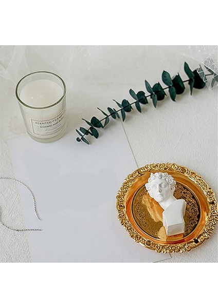 Vintage Mücevher Tepsisi Yuvarlak Depolama Raf Tepsisi Dantel Yuvarlak Nokta + Düz Kenar Tepsisi (Yurt Dışından) indirimleri