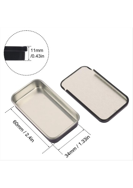 50PCS 2 36X1 3x0 43 Inç Üst Teneke Kapları Kaydırın Kalay Kutu Kabı Küçük Öğeler Için Kapaklı Saklama Kutuları (Yurt Dışından) fiyatları