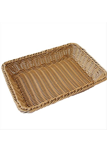 Depolama Sepeti El Yapımı Dikdörtgen Rattan Organizasyonu Hasır Ekmek Tutucu Meyve Sebze Atıştırmalık Konteyner M (Yurt Dışından) indirimleri