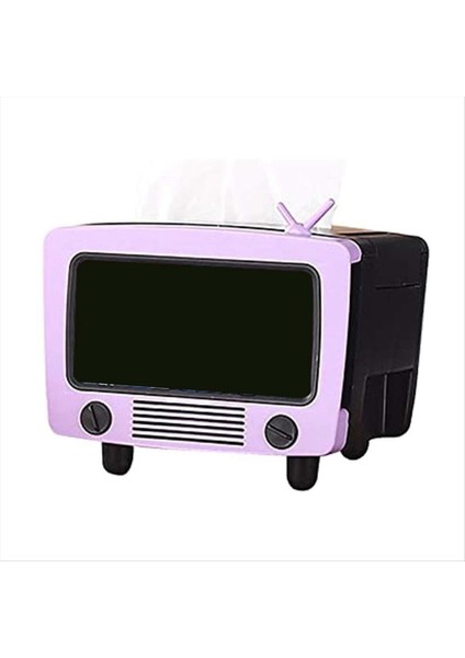 Tv Doku Kutusu Çok Fonksiyonlu Yaratıcılar Cep Telefonu Yuvası Dekorasyon Doku Tutucu Ev A (Yurt Dışından)