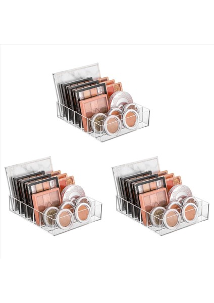 3x Makyaj Organizatörü Kompakt Makyaj Paleti Organize 7 Bölüm Banyo Tezgahı Için Kozmetik Saklama Kutusu (Yurt Dışından)