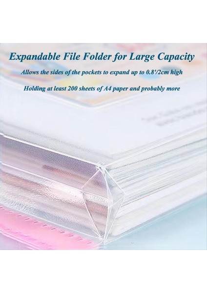 12 Paket Plastik Zarflar 3/4/11 Halka Bağlayıcı Için Bağlayıcı Cepler Snap Düğmesi ve Etiketi Olan Genişletilebilir Belge Organizatörü (Yurt Dışından) fırsatları