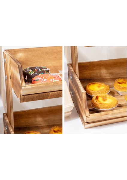 2 Katmanlı Ahşap Meyve Sepeti Sebze Için Çok Amaçlı Mutfak Depolama Ekmek Rustik Vintage Tarzı Gıda Kabı Beyaz (Yurt Dışından) indirimleri