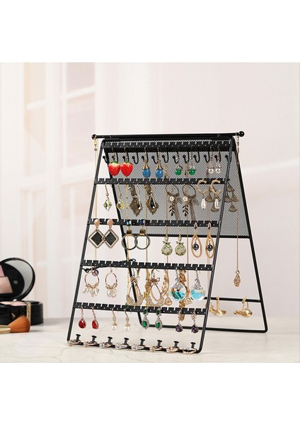 Yeni Siyah Dikey Katlanır Takı Ekranı Stand Katlanabilir Küpe Kolyeler Yüzük Takı Standı (Yurt Dışından) fiyatları