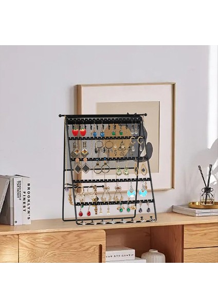 Yeni Siyah Dikey Katlanır Takı Ekranı Stand Katlanabilir Küpe Kolyeler Yüzük Takı Standı (Yurt Dışından) indirimleri