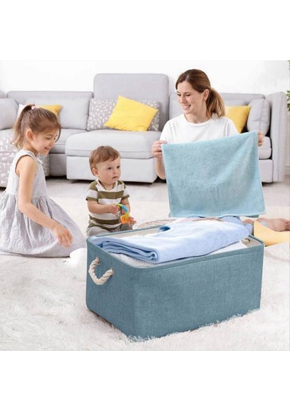 Katlanabilir Depolama Sepetleri Keten Kirli Giysiler Sepetleri Masaüstü Kozmetik Organize Kutu Ip Sapı Organize Kutu (Yurt Dışından) fırsatları