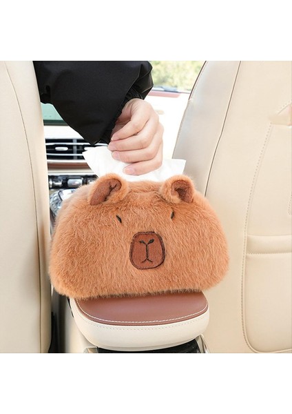 Peluş Doku Tutucu Komik Capybara Doku Kutusu Kapağı Dayanıklı Doldurulmuş Hayvan Dokusu Kutusu Peluş Sevimli Karikatür Hayvan Araba Çantası (Yurt Dışından) modelleri