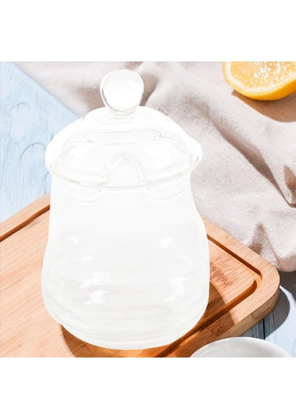 5x Şeffaf Cam Bal Kavanozu Kepçe ile Kaplı Bal Kavanozu Berrak 9 Ons (Yurt Dışından) modelleri