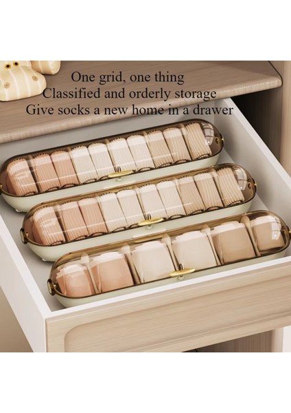 Duvara Monte Iç Çamaşırı ve Çorap Organizatörü-Yatak Odası Gardıropu Için Toz Geçirmez Saklama Kutusu Verimli Alan Tasarrufu Tasarımı (Yurt Dışından) modelleri