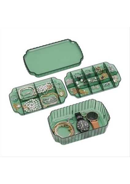 Küpe Kolyeler Bilezikler Için 3 Katmanlı Mücevher Organizatör Kutusu El Sanatları Için Berrak Plastik Boncuk Saklama Kapları (Yurt Dışından) fiyatları