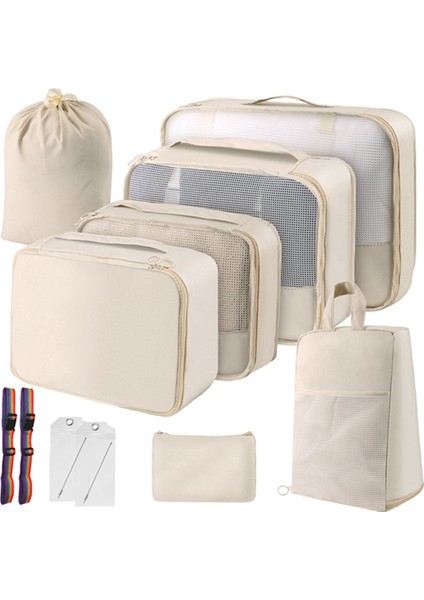 Seyahat Için Paket Küpleri - Aile Için Bagaj Organizatör Çantaları Ağır Nefes Alabası Seyahat Paketleme Küpleri Valizler (Yurt Dışından)