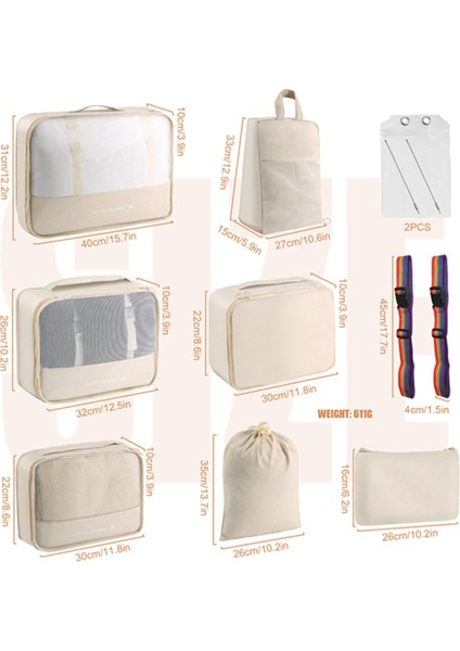 Seyahat Için Paket Küpleri - Aile Için Bagaj Organizatör Çantaları Ağır Nefes Alabası Seyahat Paketleme Küpleri Valizler (Yurt Dışından) fiyatları