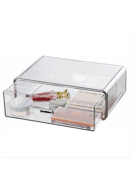 Dresser Banyo Masa Masası Masaüstü Vanity Organizatör Şeffaf Istiflenebilir Çekmece Için Temiz Plastik Depolama Çekçisi (Yurt Dışından)