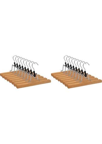 16 Paket Ev Pantolon Rafı Ahşap Sedye Kelepçe Askı Kıyma Olmayan Döner Kanca Yatak Odası Giysileri Organizatör (Yurt Dışından)