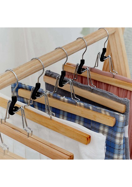 16 Paket Ev Pantolon Rafı Ahşap Sedye Kelepçe Askı Kıyma Olmayan Döner Kanca Yatak Odası Giysileri Organizatör (Yurt Dışından) fırsatları