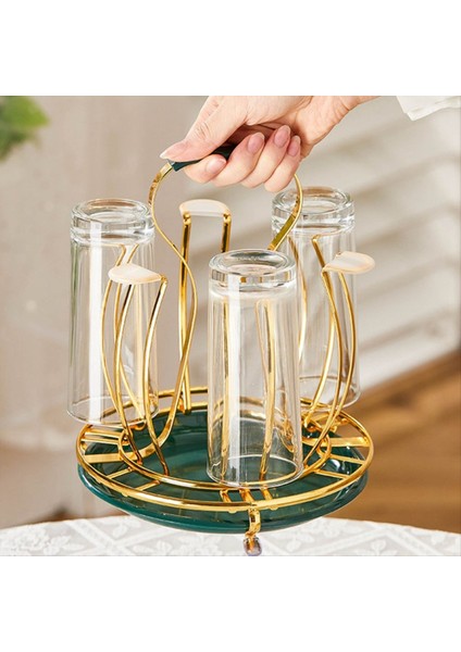 Cam Seramik Kahve Kupaları Su Şişesi Kurutma Raf Organizatör Için Altın Ferforje Drenaj Kupası Tutucu Mutfak Aksesuarları (Yurt Dışından) fiyatları