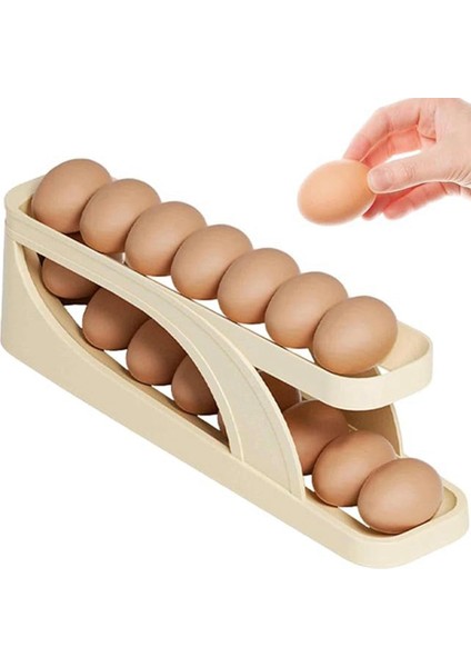 Buzdolabı Için Yumurta Tutucu Dağıtıcı Otomatik Olarak Yumurta Saklama Kabı Boşluk Tasarrufu Yumurta Tepsisi Buzdolabı Için (Yurt Dışından) fiyatları