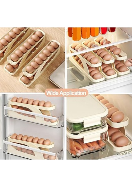 Buzdolabı Için Yumurta Tutucu Dağıtıcı Otomatik Olarak Yumurta Saklama Kabı Boşluk Tasarrufu Yumurta Tepsisi Buzdolabı Için (Yurt Dışından) fırsatları