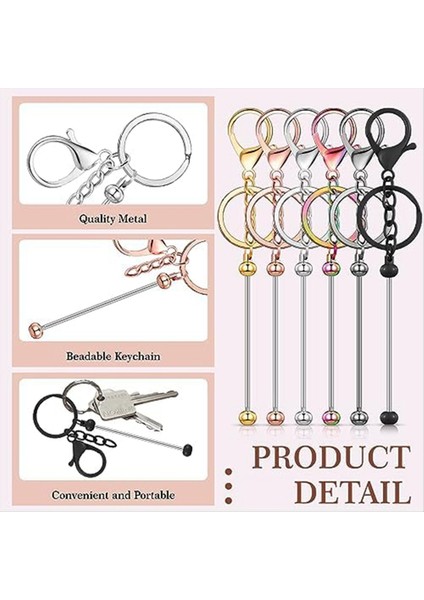 24PCS Boncuklu Anahtarlıklar Toplu Boncuklar Diy Boş Anahtar Zincirleri Metal Boncuklu Anahtarlıklar Için Boncuklu Anahtar Zanaatlar Için (Yurt Dışından) fırsatları