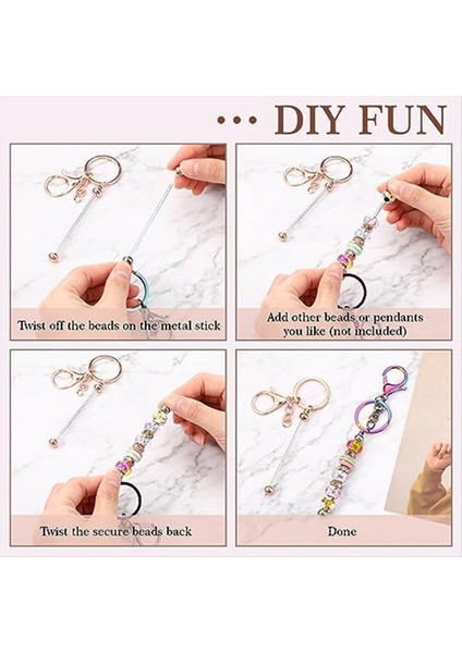 24PCS Boncuklu Anahtarlıklar Toplu Boncuklar Diy Boş Anahtar Zincirleri Metal Boncuklu Anahtarlıklar Için Boncuklu Anahtar Zanaatlar Için (Yurt Dışından) indirimleri