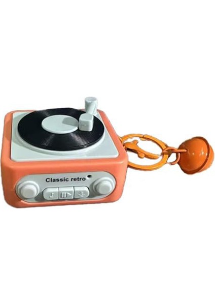 Mini Retro Teyp Kayıt Noktası Anahtar Kayıt Taşınabilir Keyhain Retro Teyp Çiftinin Si Anahtar Keychain Mini Kayıtlanabilir Turuncu (Yurt Dışından)