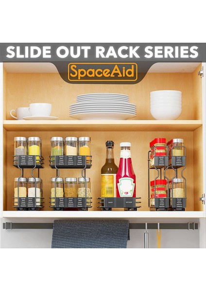 Spice Raf Organizatörü Mutfak Dolabı Için Sarabı Rafı 2 Terek Çek Küçük Alan Için Spice Çekmece Organizatör Rafı (Yurt Dışından) fiyatları