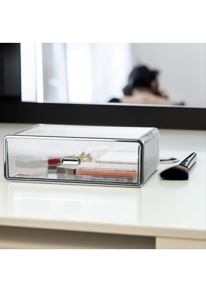 Dresser Banyo Masa Masası Masaüstü Vanity Organizatör Şeffaf Istiflenebilir Çekmece Için Temiz Plastik Depolama Çekçisi (Yurt Dışından) fırsatları