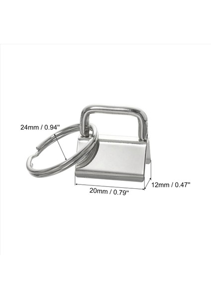 Torba Dokuma Gümüş Için Anahtarlık Halkaları Olan 20 Adet Anahtar Fob Donanımı (Yurt Dışından) modelleri