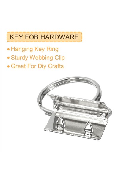 Torba Dokuma Gümüş Için Anahtarlık Halkaları Olan 20 Adet Anahtar Fob Donanımı (Yurt Dışından) indirimleri
