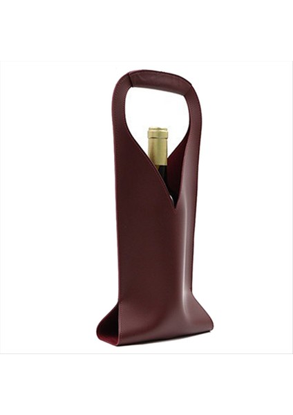 Deri Şarap Çantası Şarap Şişesi Tutucu El Çantası Çantası Noel Düğün Seyahat Doğum Günü E (Yurt Dışından)