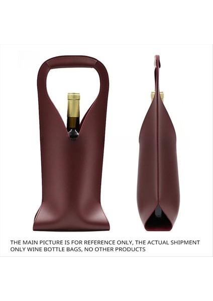 Deri Şarap Çantası Şarap Şişesi Tutucu El Çantası Çantası Noel Düğün Seyahat Doğum Günü E (Yurt Dışından) modelleri