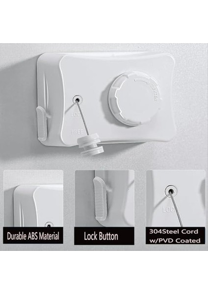 Iç Mekan Geri Çekilebilir Çamaşır Ipi Sag Karşıtı Açık Çamaşır Ipi Çamaşır Hattı Kurutma Için Giysiler Duvar Monteli Beyaz (Yurt Dışından) fiyatları