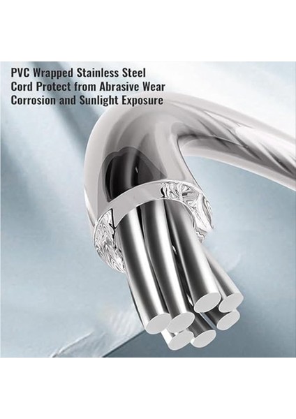 Iç Mekan Geri Çekilebilir Çamaşır Ipi Sag Karşıtı Açık Çamaşır Ipi Çamaşır Hattı Kurutma Için Giysiler Duvar Monteli Beyaz (Yurt Dışından) fırsatları