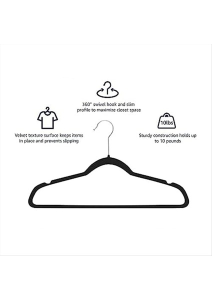 Ince Kadife Kaymaz Takım Elbise Askıları Ceket Askısı Bej Gümüş Kanca (Yurt Dışından) indirimleri